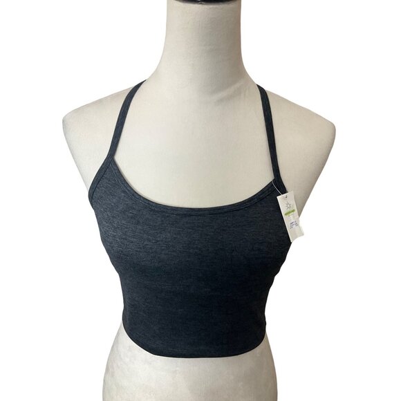NWT Offline By Aerie The Hugger Longline Racerback Charcoal Sports Bra   Size Sm - Picture 1 of 12